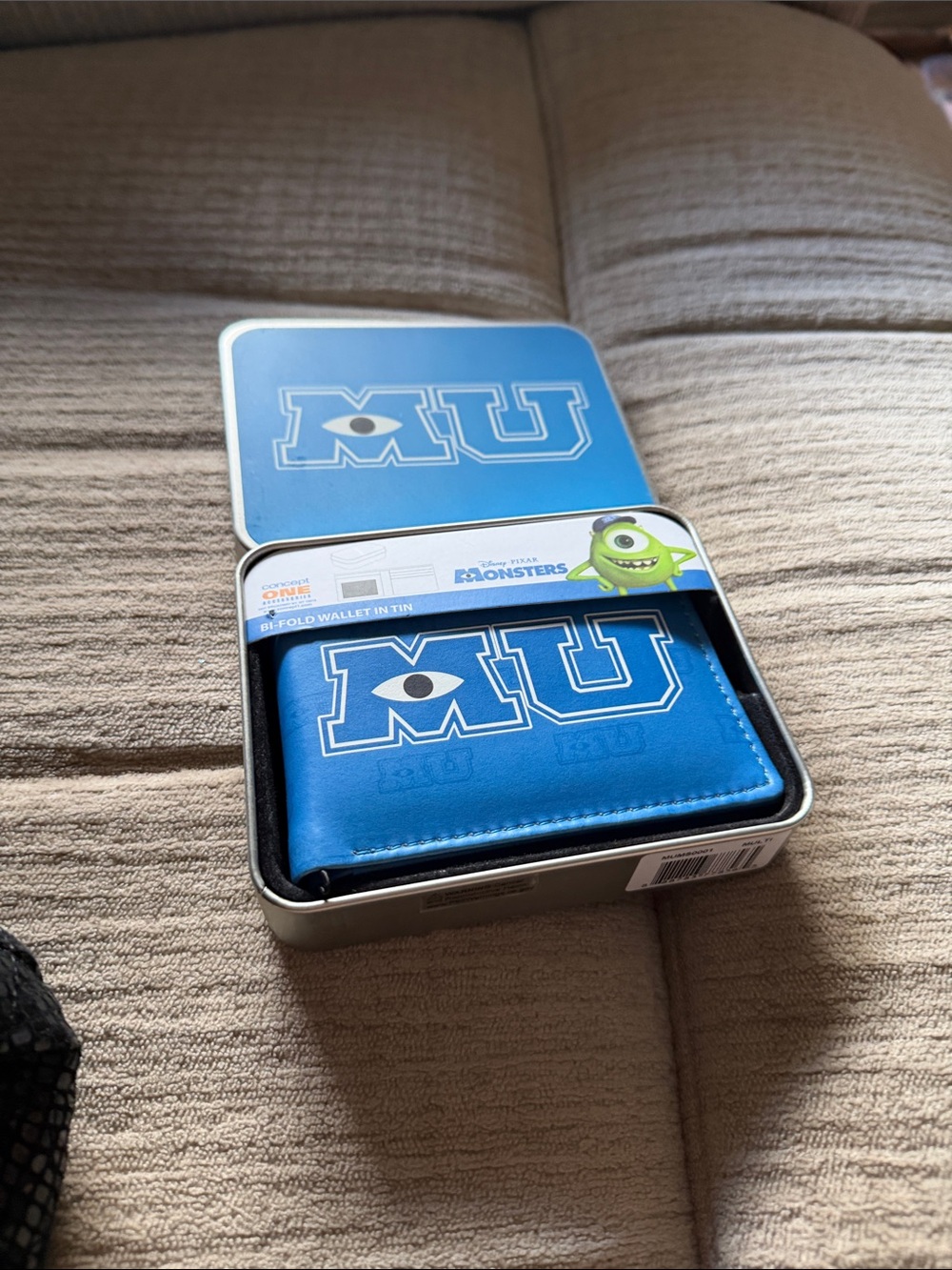 Disney Monsters University Blue Bi-Fold Wallet in Tin